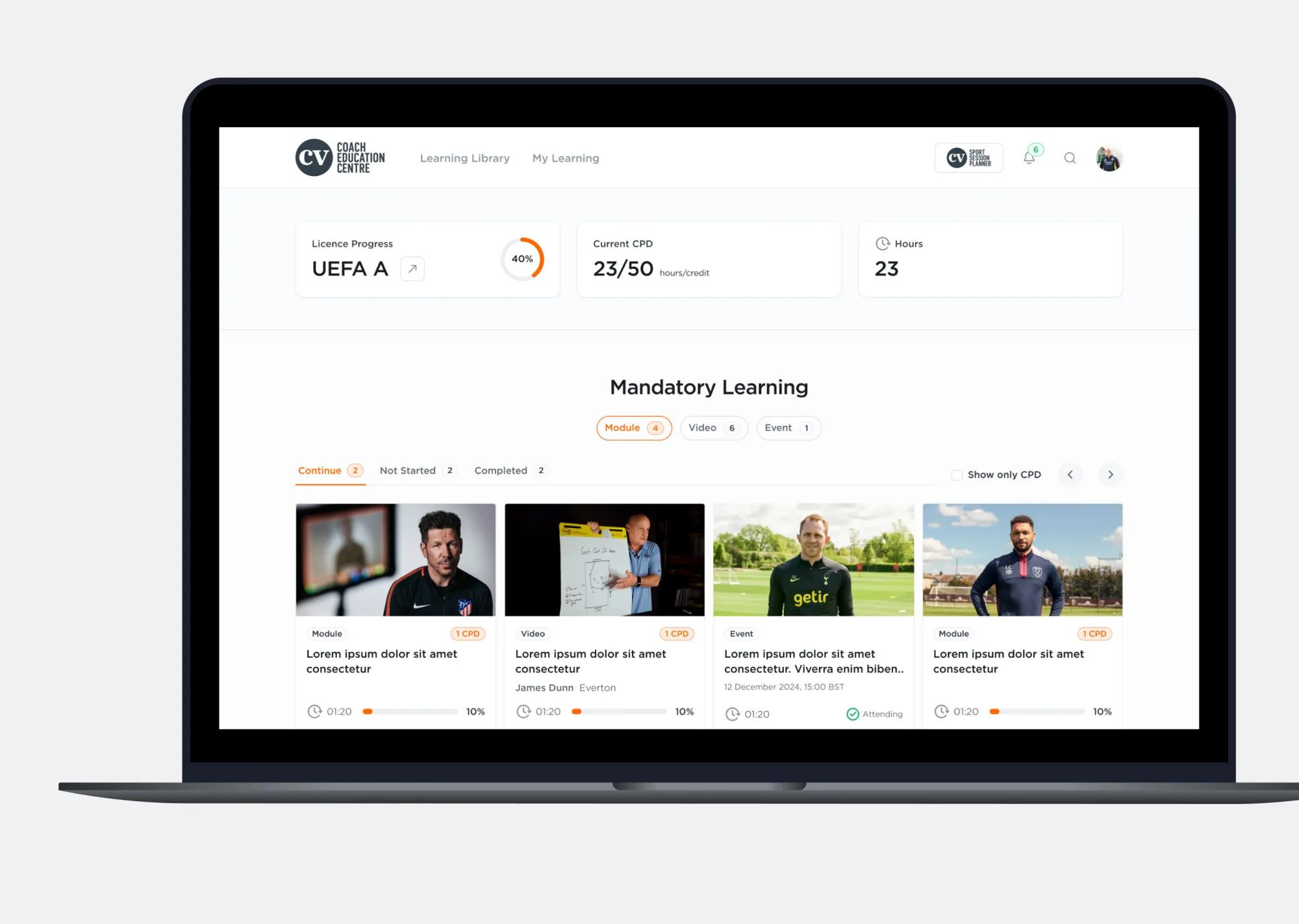 Coaches' Voice UI 4