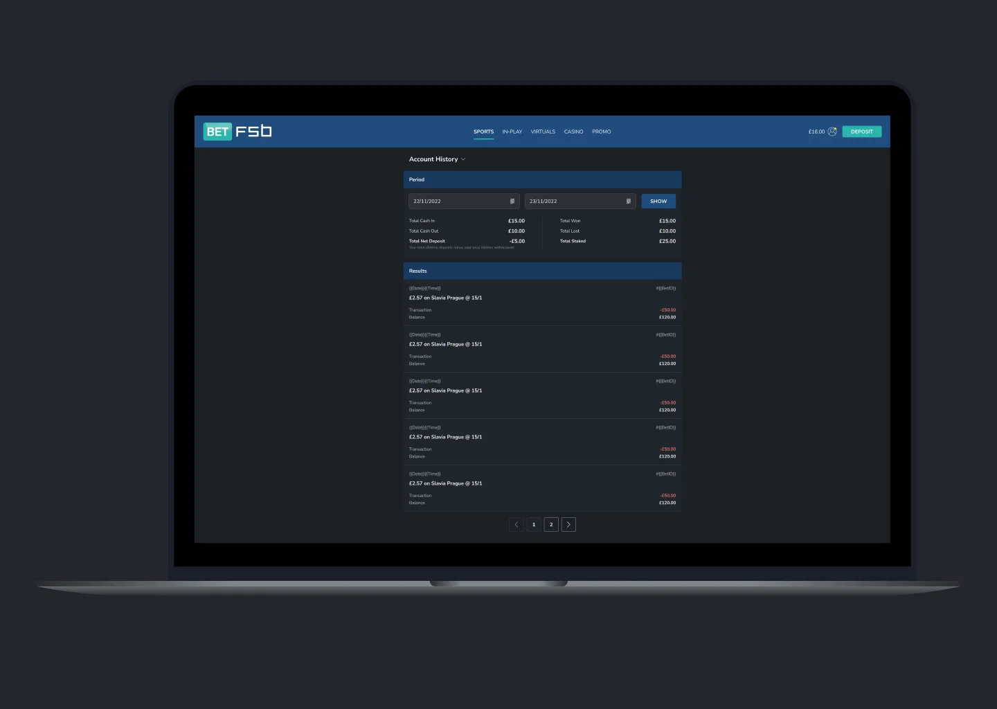 FSB account pages